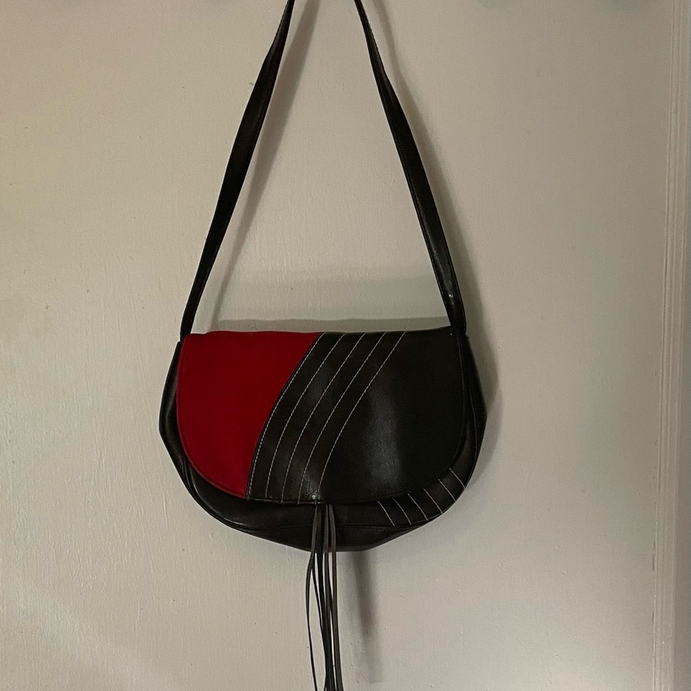 Victoria's Secret Black and Red Shoulder Bag